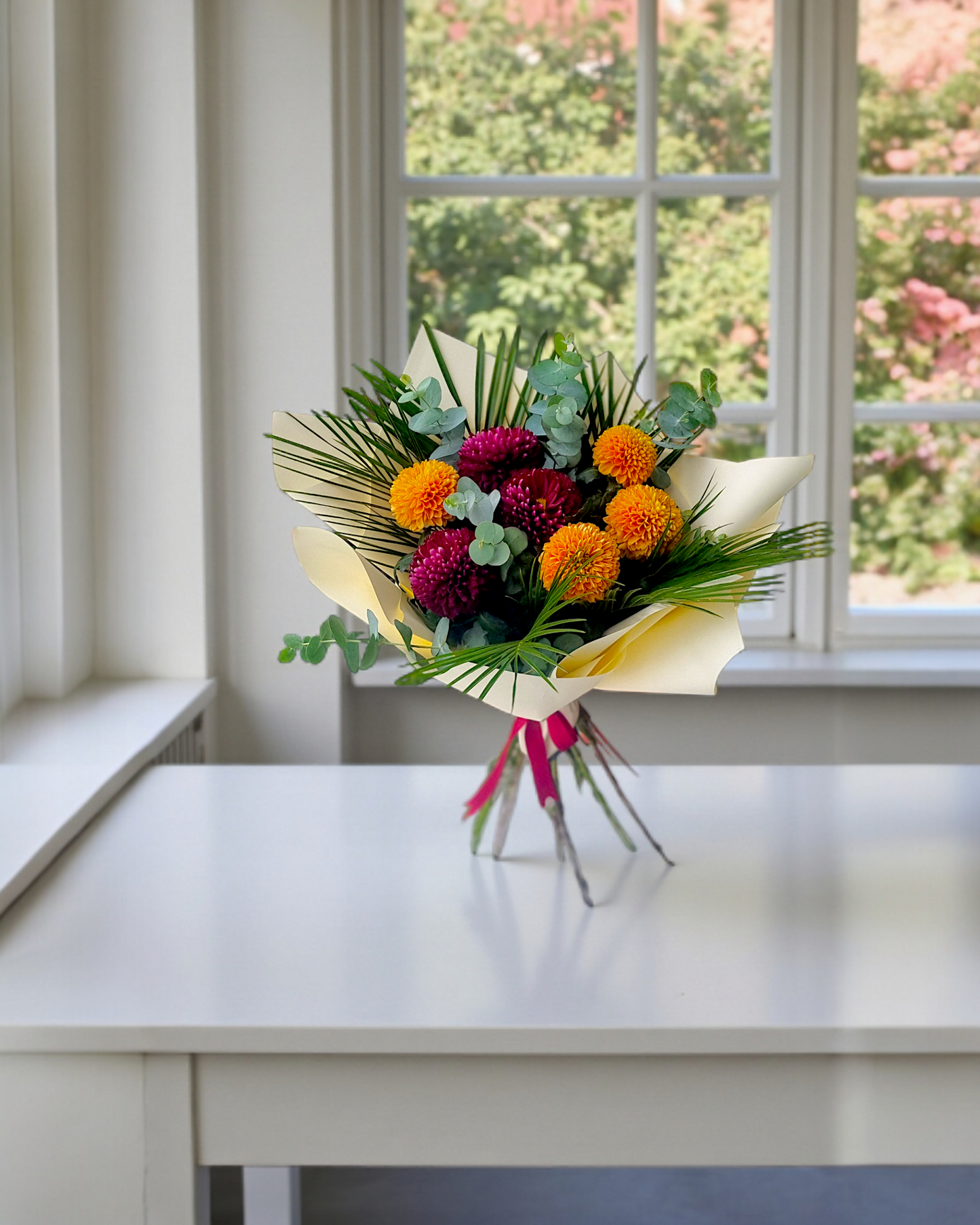 Autumn Glow Bouquet Turuncu&Bordo Anastasia Buketi - Çiçeklendir