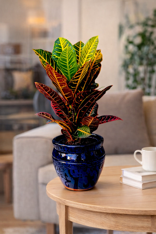 Küp Saksıda Croton Bitkisi