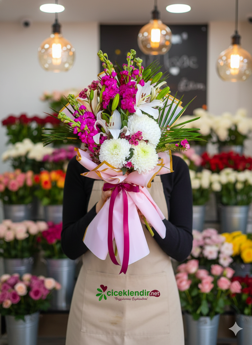 Fuchsia Harmony zarif hediye – Ankara çiçekçi ayn? gün teslim