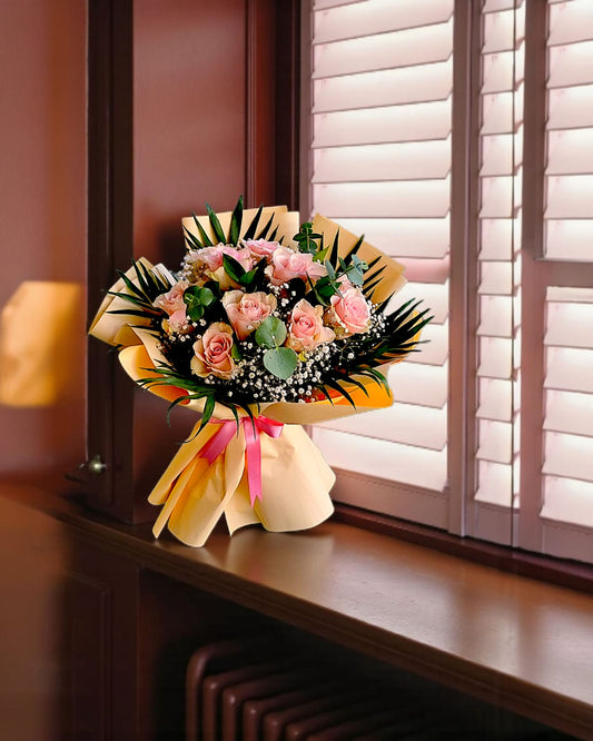 Soft Bloom Pembe Gül Buketi