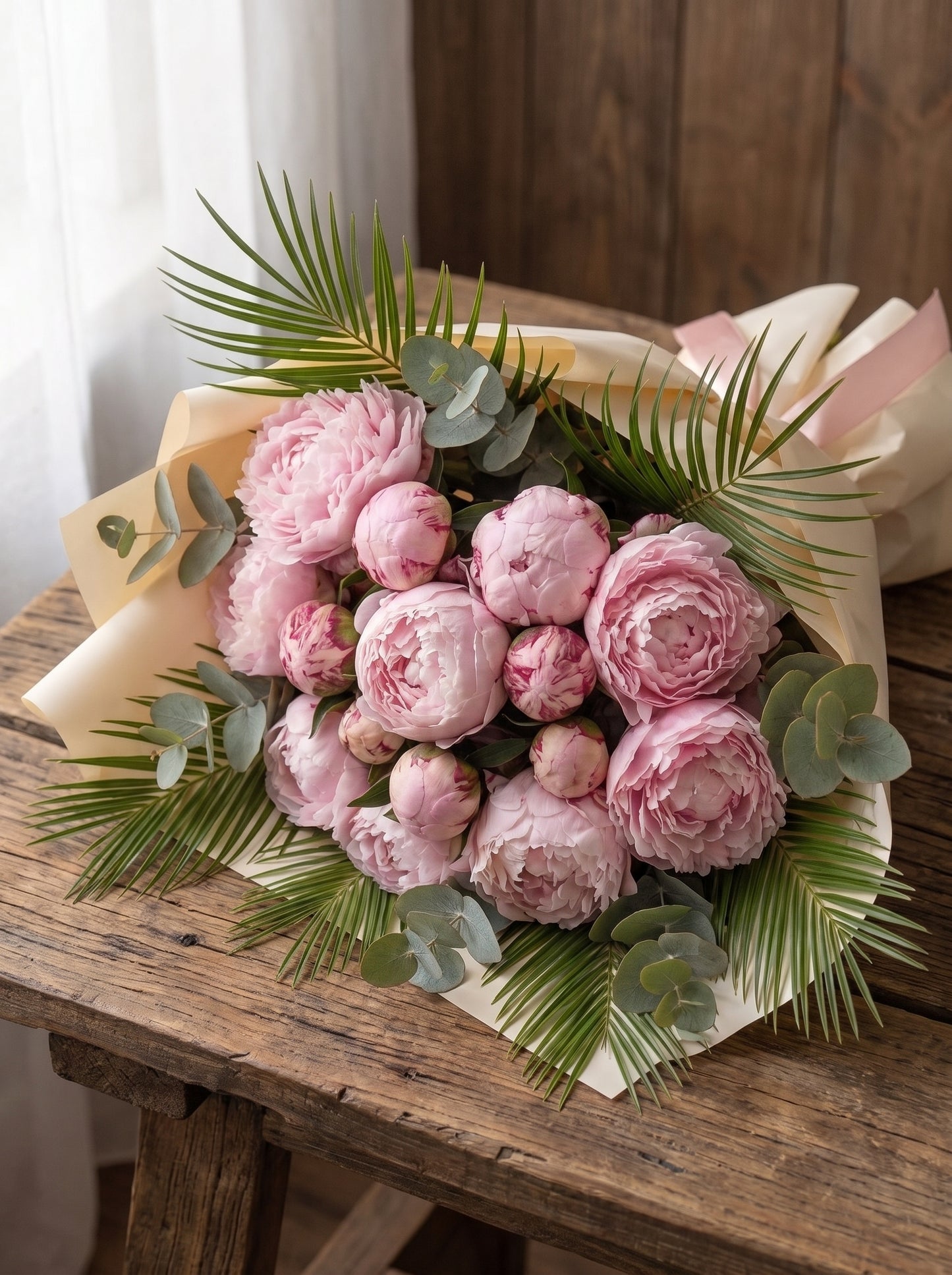 Royal Peony Prestige Premium Pembe Şakayık Buketi