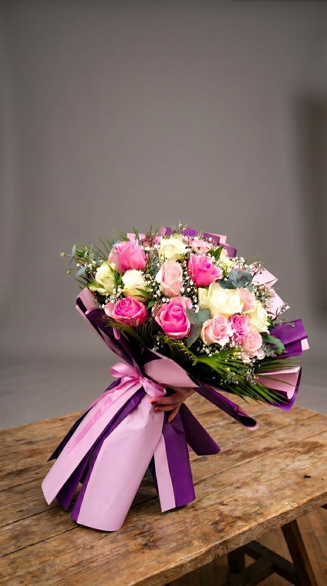 Blush Rose Harmony – Pembe Gül Zarafet Buketi