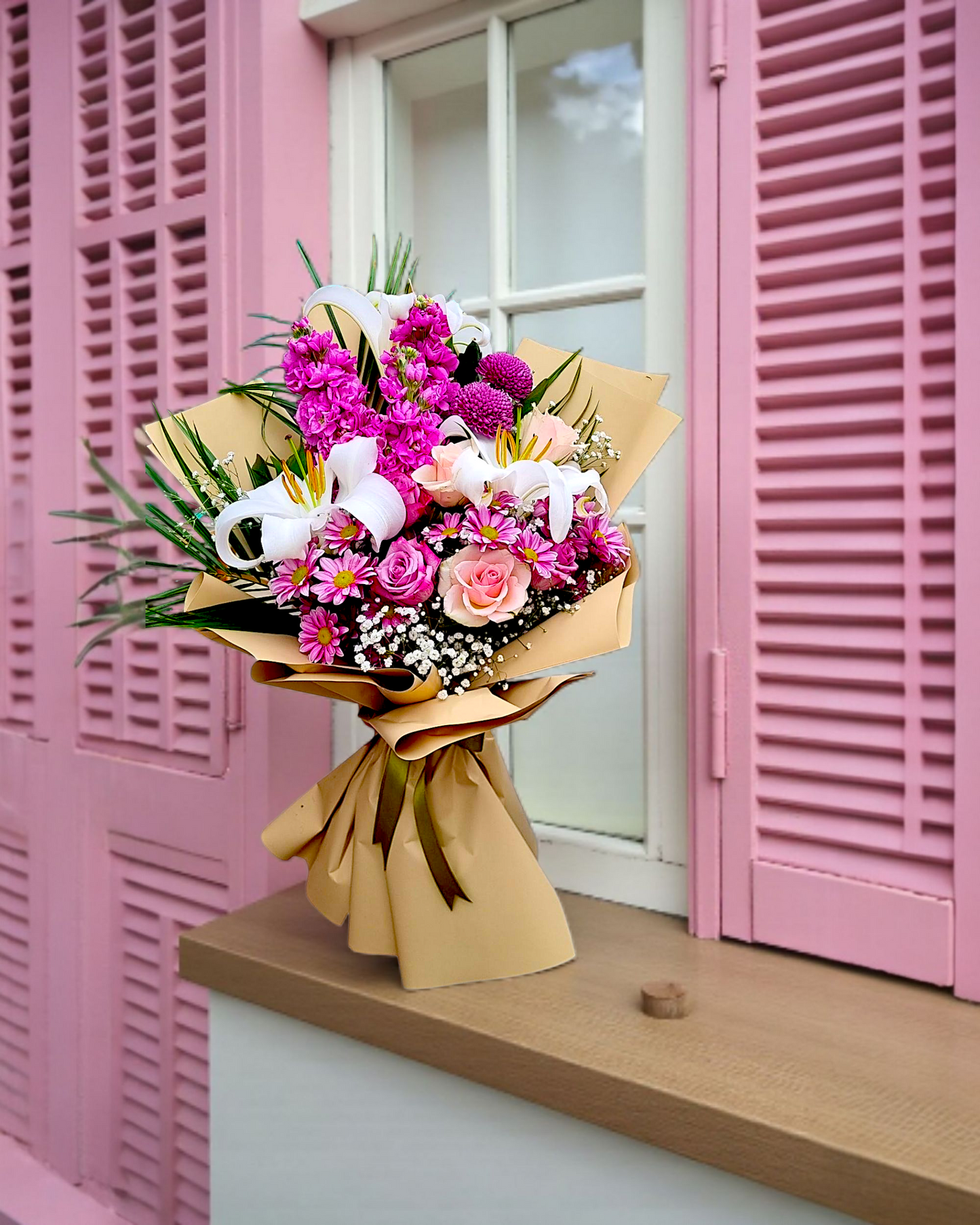 Fuchsia Grace  Pembenin Zarafeti Buketi - Çiçeklendir