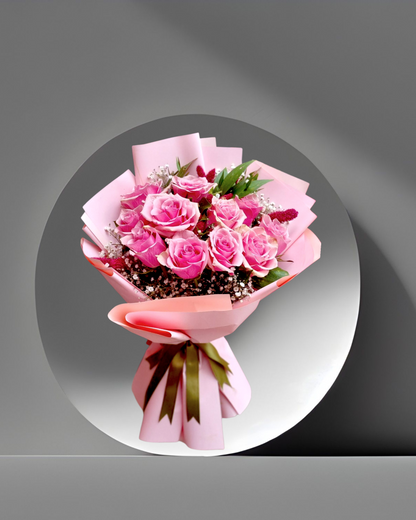 Pink Whisper 11 Pembe Gül Buketi - Çiçeklendir