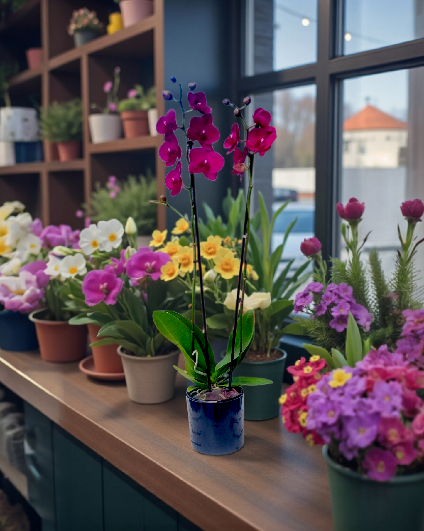 Amethyst Bloom Orchid  Ametist Işıltısı Çift Dallı Fuşya Orkide