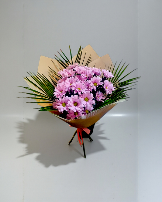 Pink Daisy Charm Pembe Papatya Buketi