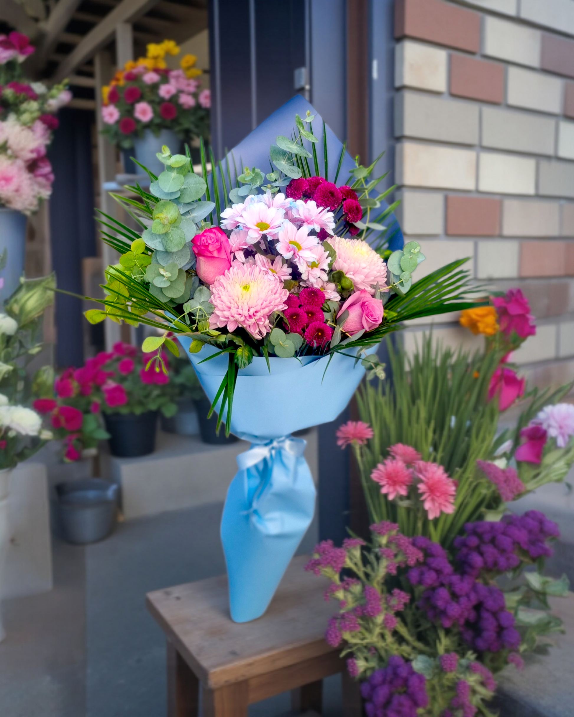 Blue Blush Harmony - Çiçeklendir