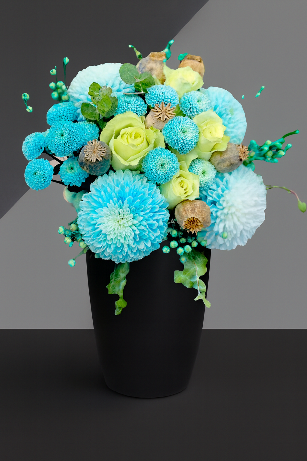 Azure Dream Kasımpatı&Gül Aranjmanı