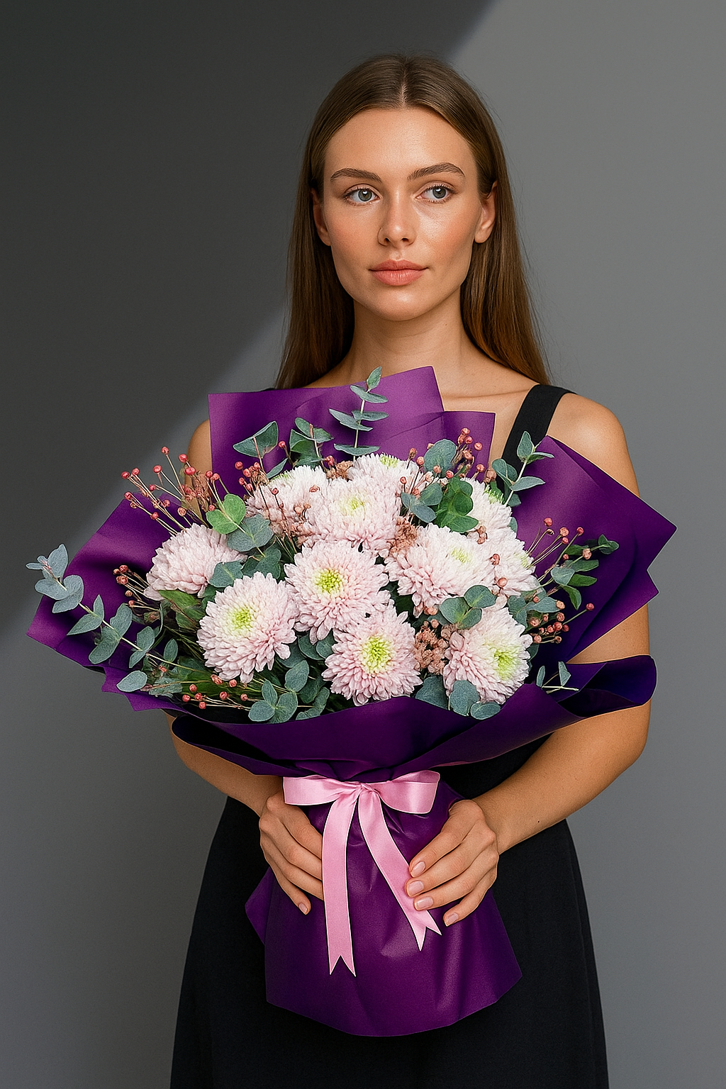 Violet Whisper Pembe Anastasia Buketi