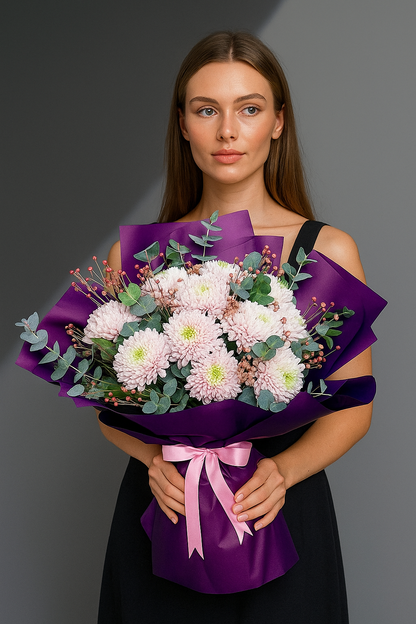 Violet Whisper Pembe Anastasia Buketi