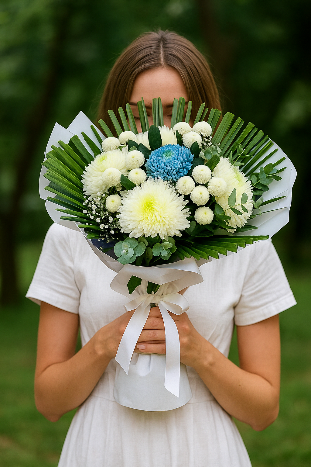 Crystal Calm Krizantem ve Anastasia Buketi