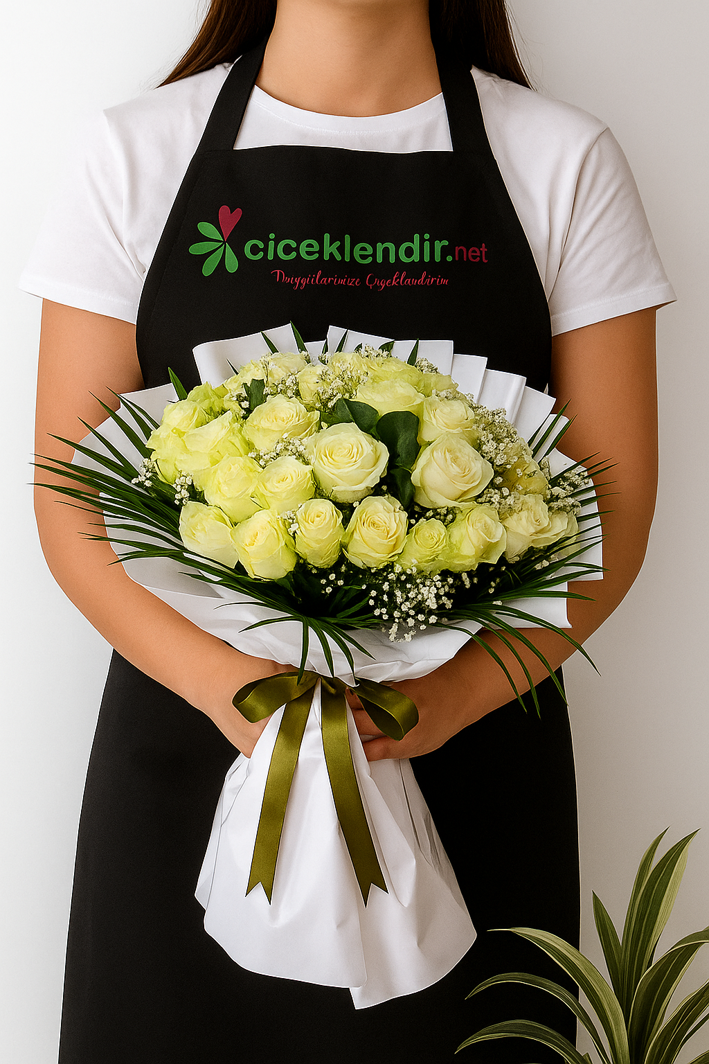 Ivory Dream Beyaz Gül Buketi