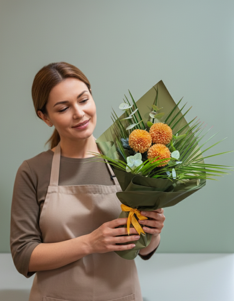 Golden Autumn  Altın Sonbahar Kasımpatı Buketi