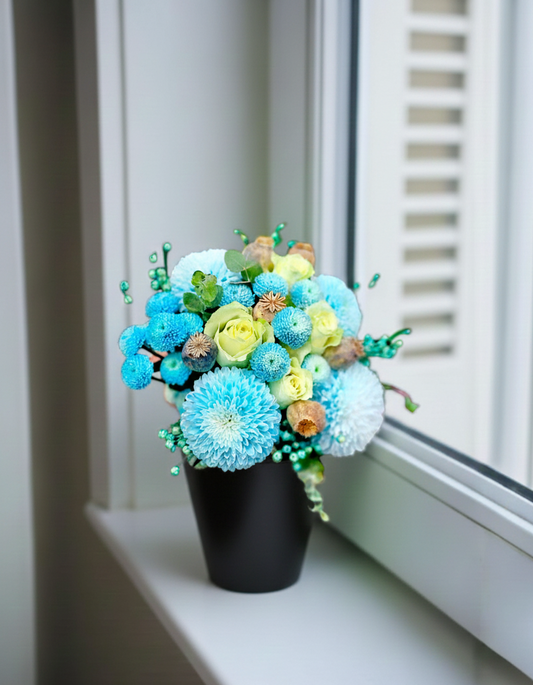 Azure Dream Kasımpatı&Gül Aranjmanı