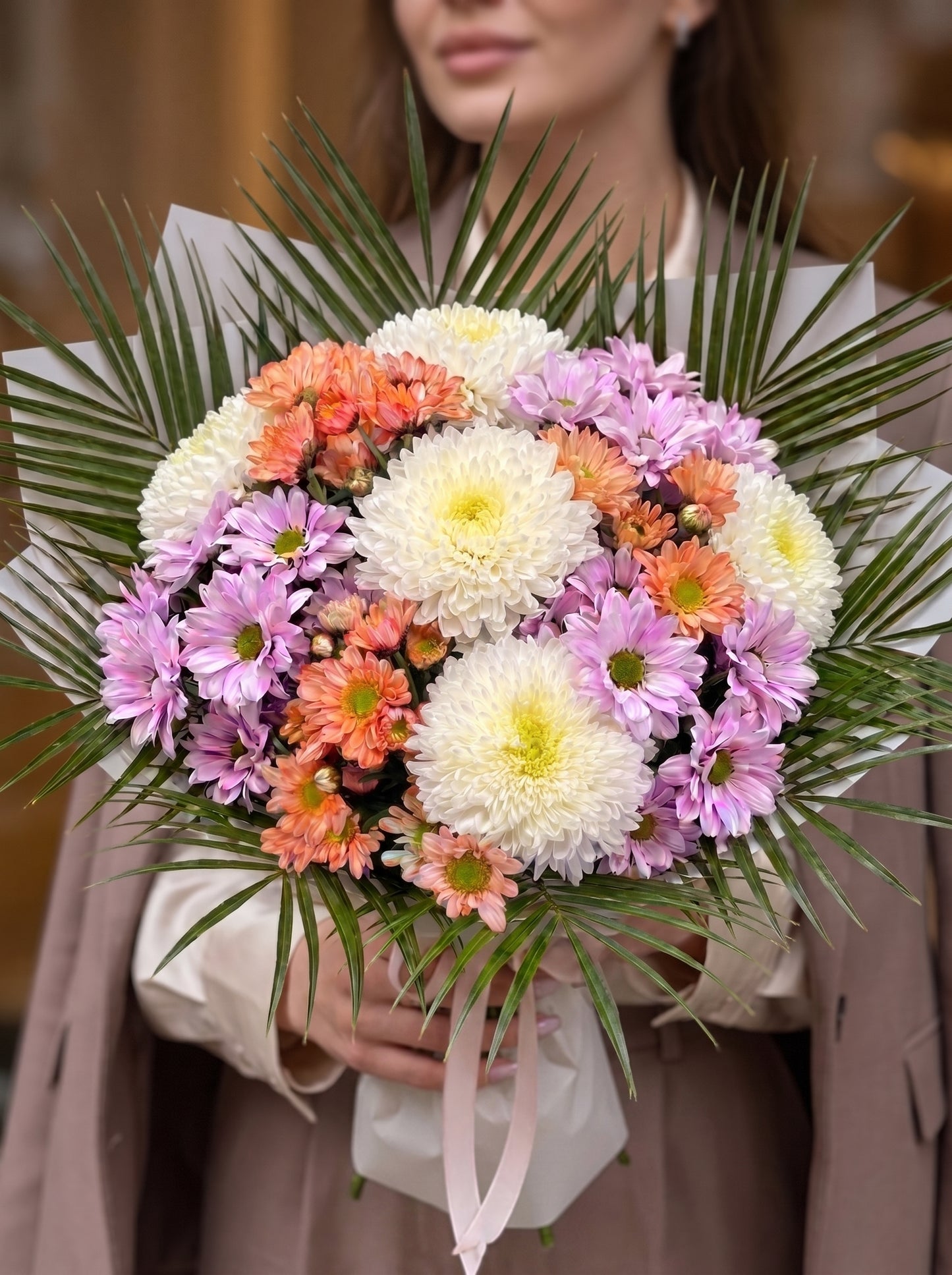 Royal Pastel Bloom  Premium Krizantem Buketi