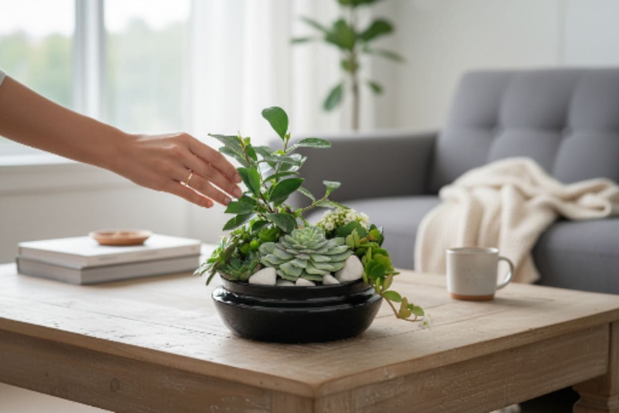 Verdant Serenity Sukulent Aranjmanı - Çiçeklendir