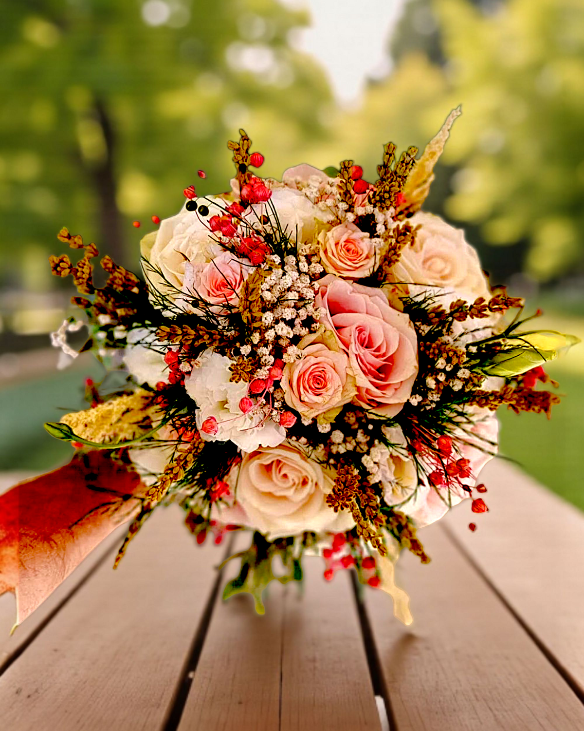 Peach Elegance Gelin Buketi