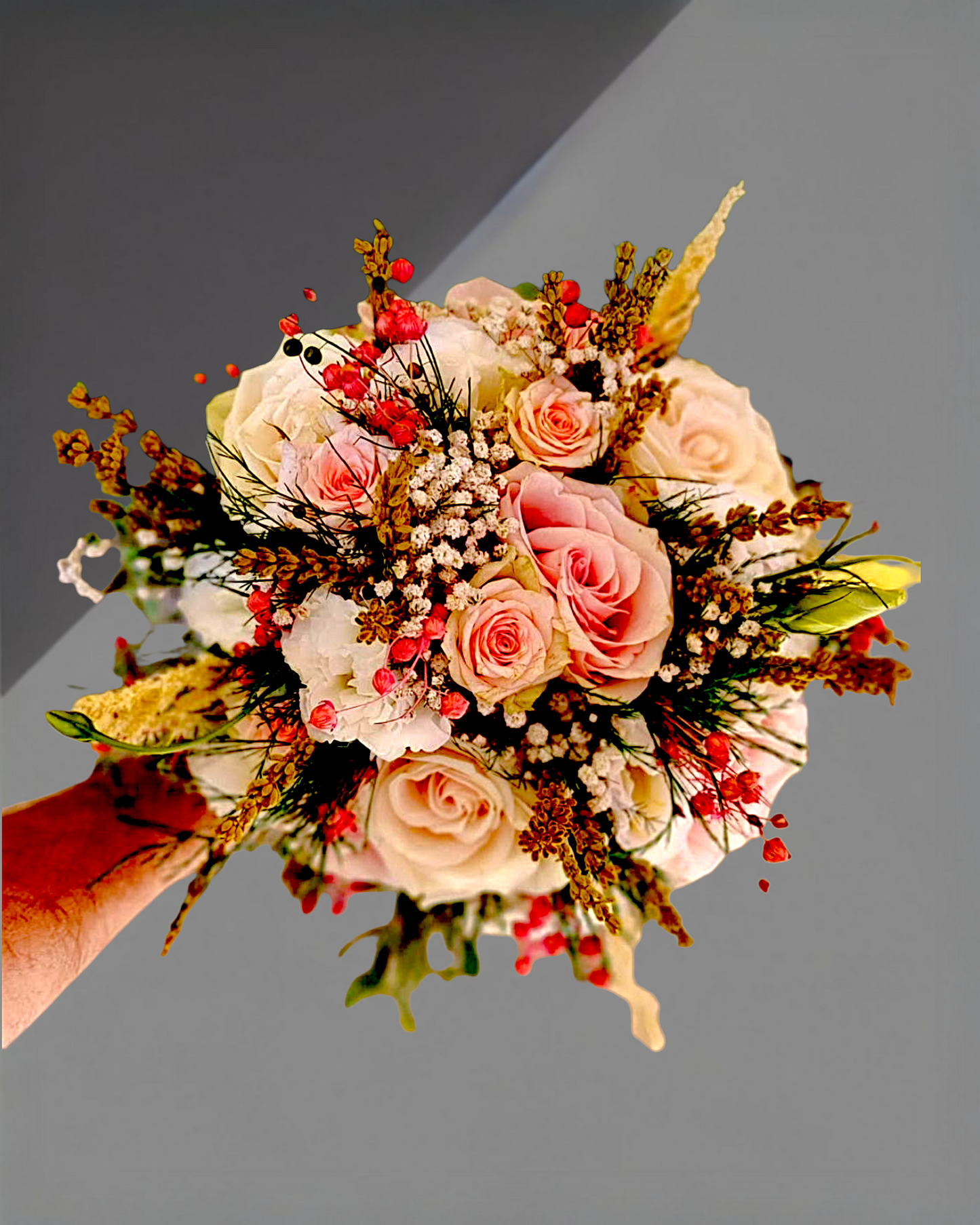 Peach Elegance Gelin Buketi - Çiçeklendir