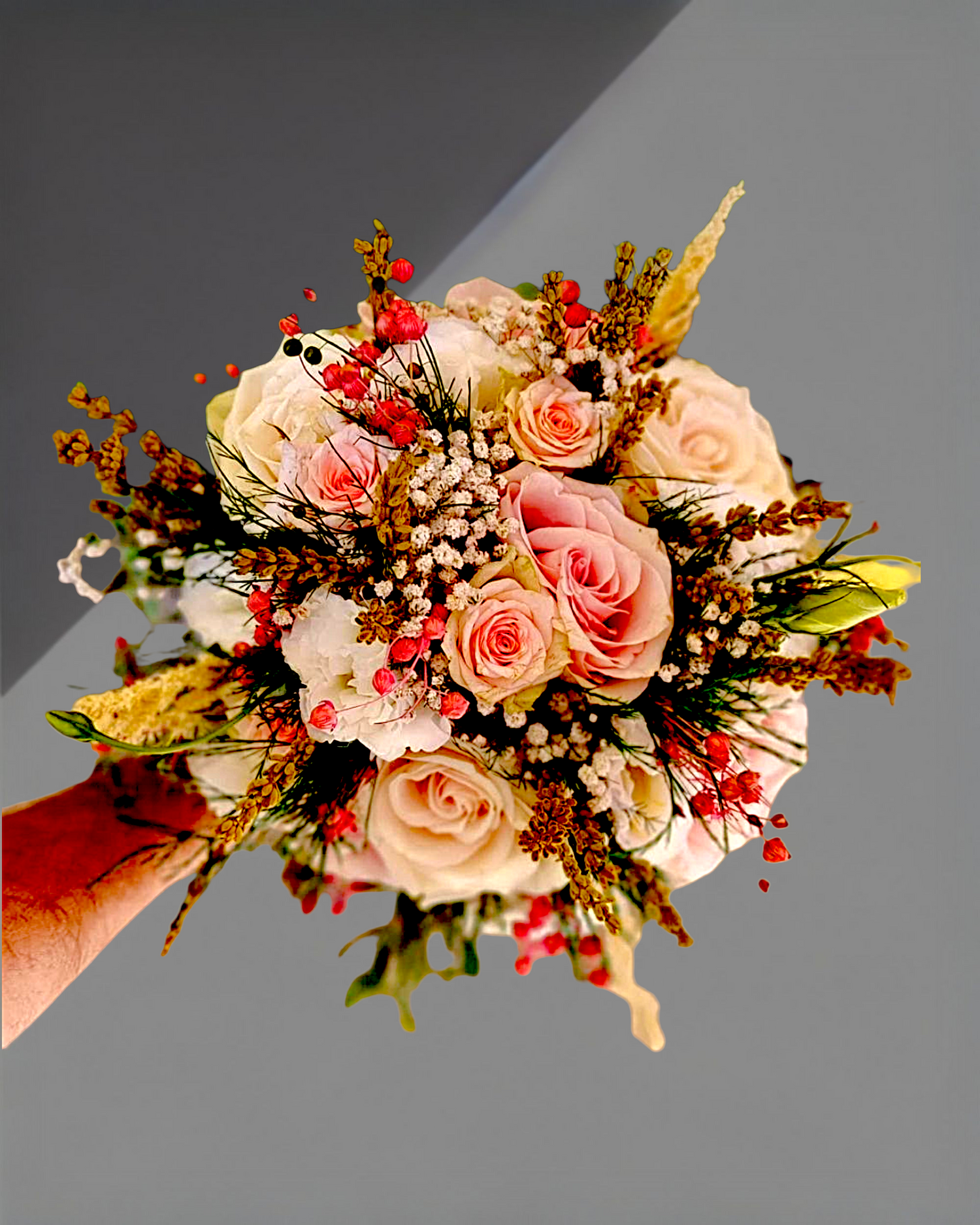 Peach Elegance Gelin Buketi - Çiçeklendir