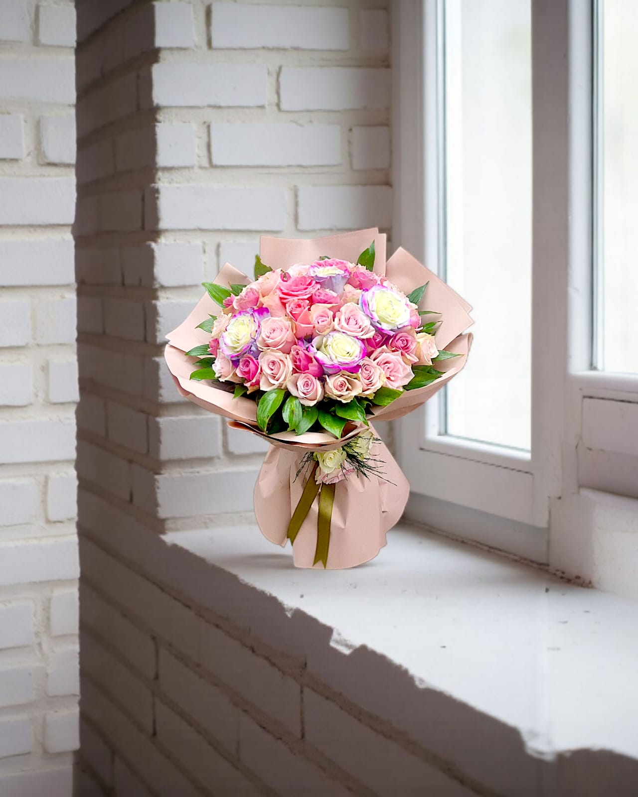 Rosy Dream Pembenin Tonları Gül Buketi - Çiçeklendir