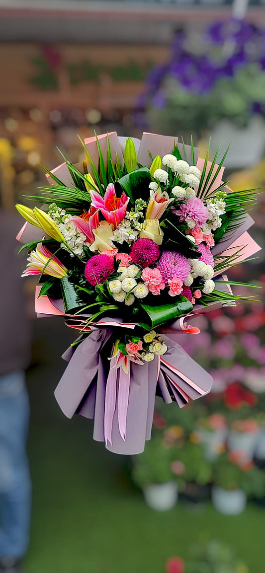 Pembe lilyum buketi – Ankara çiçek sipari?i ayn? gün teslim
