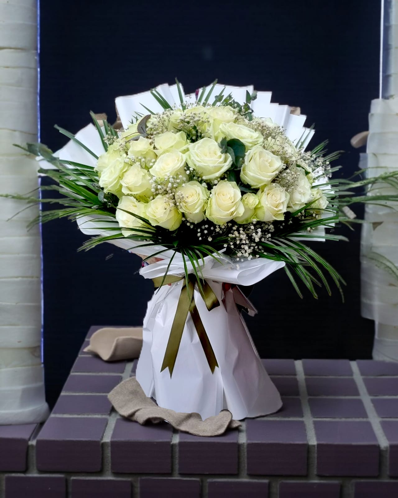 Ivory Dream Beyaz Gül Buketi