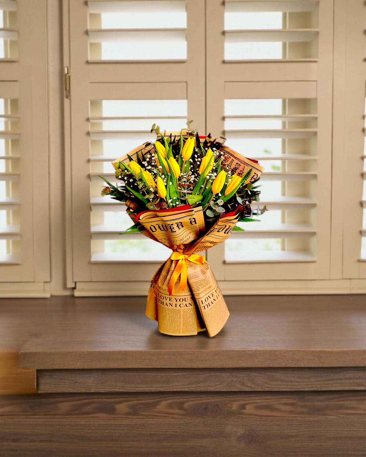 Sunny Muse 11 Adet Sarı Lale Buketi - Çiçeklendir