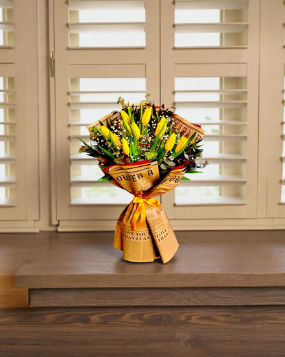 Sunny Muse 11 Adet Sarı Lale Buketi - Çiçeklendir