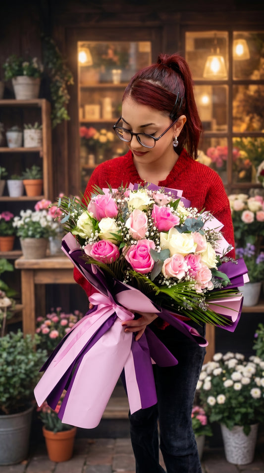 Pembe gül buketi – Ankara gül sipari?i ayn? gün teslim