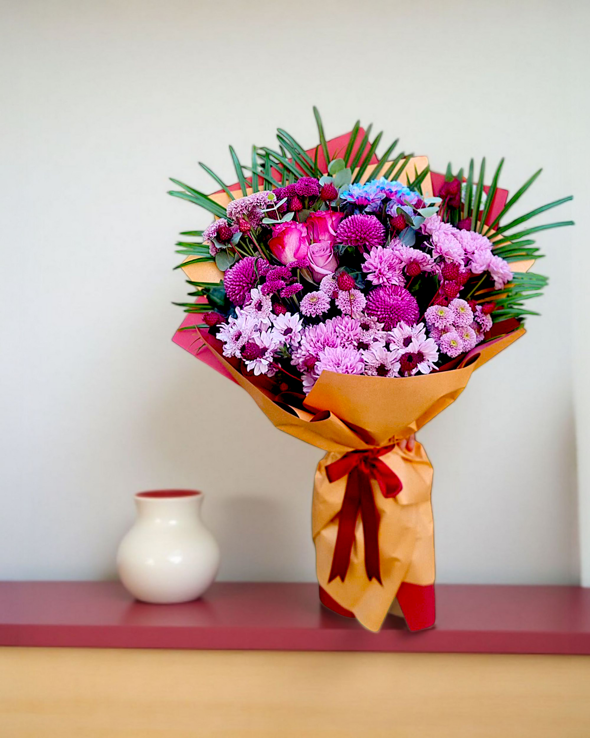 Berry Bloom Pembe ve Morun Uyumu Buketi