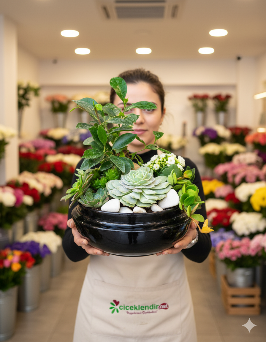 Verdant Serenity Sukulent Aranjmanı